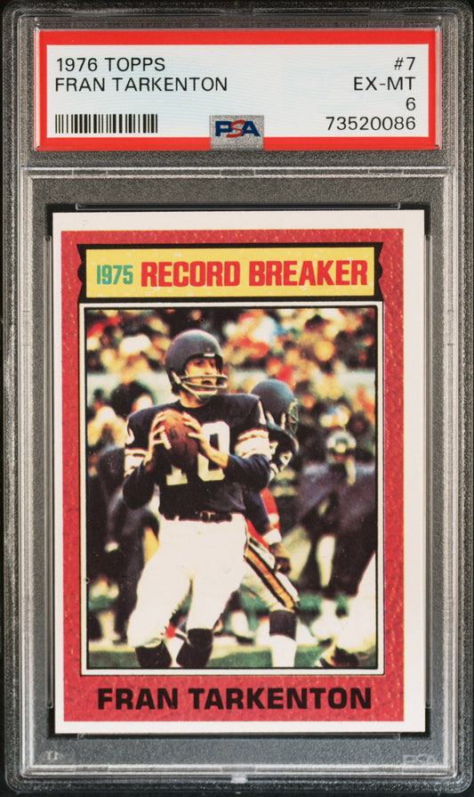 1976 Topps Football Fran Tarkenton #7 Psa 6 73520086