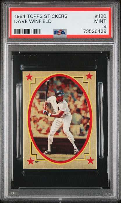 1984 Topps Stickers Baseball Dave Winfield #190 Psa 9 73526429