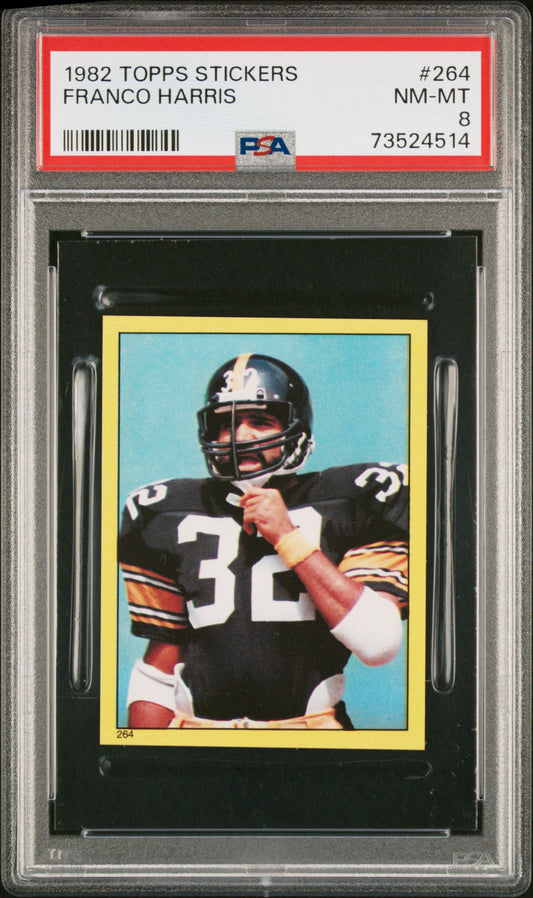 1982 Topps Stickers Football Franco Harris #264 Psa 8 73524514