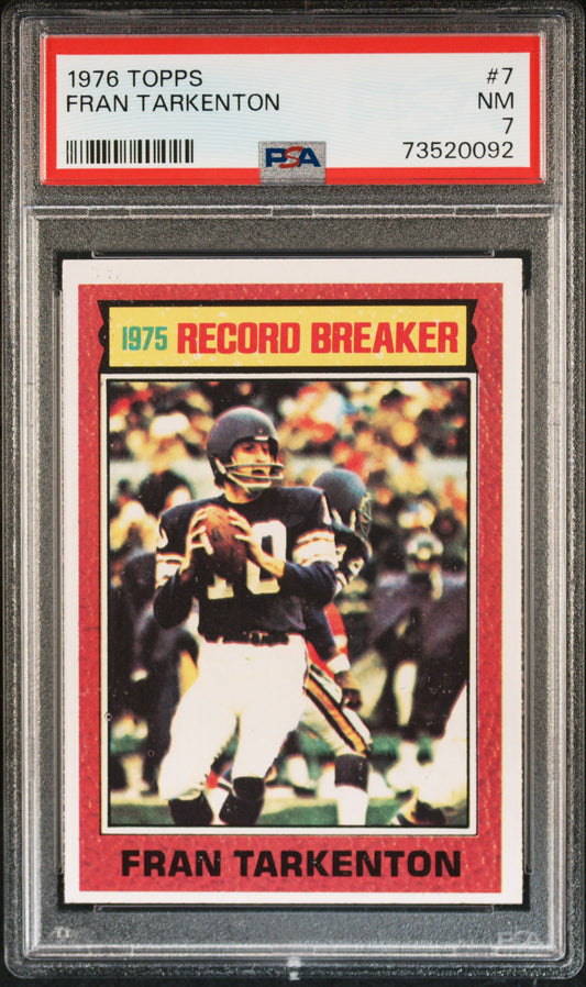 1976 Topps Football Fran Tarkenton #7 Psa 7 73520092