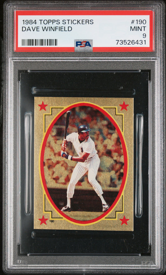 1984 Topps Stickers Baseball Dave Winfield #190 Psa 9 73526431