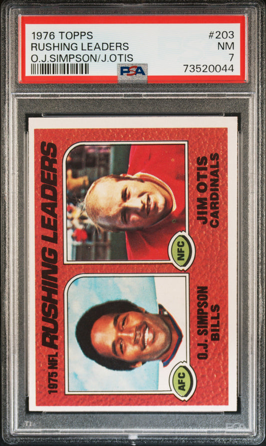 1976 Topps Football Rushing Leaders #203 Psa 7 73520044