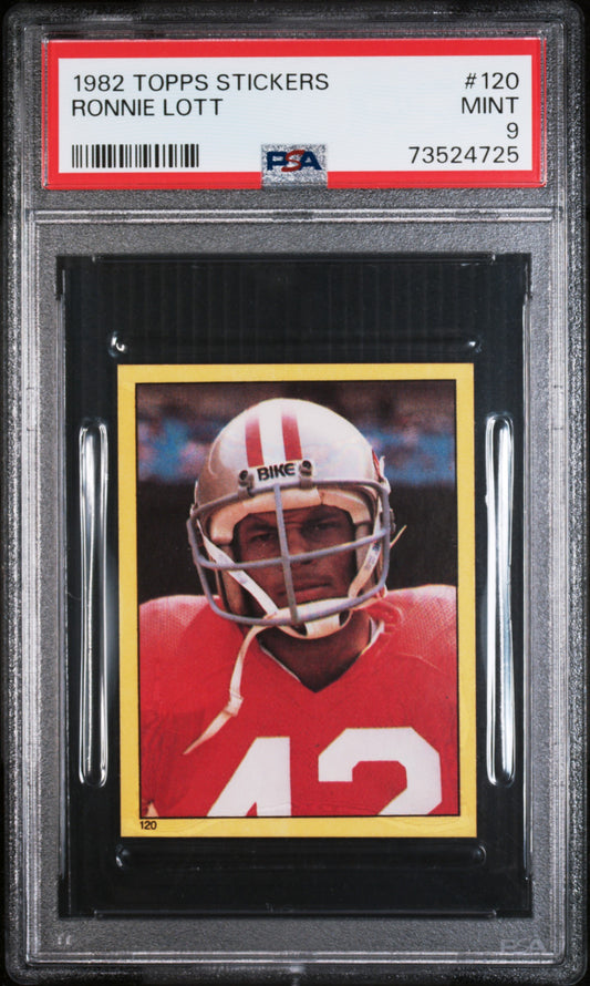 1982 Topps Stickers Football Ronnie Lott #120 Psa 9 73524725