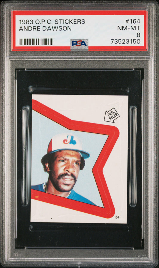 1983 O-pee-chee Stickers Baseball Andre Dawson #164 Psa 8 73523150