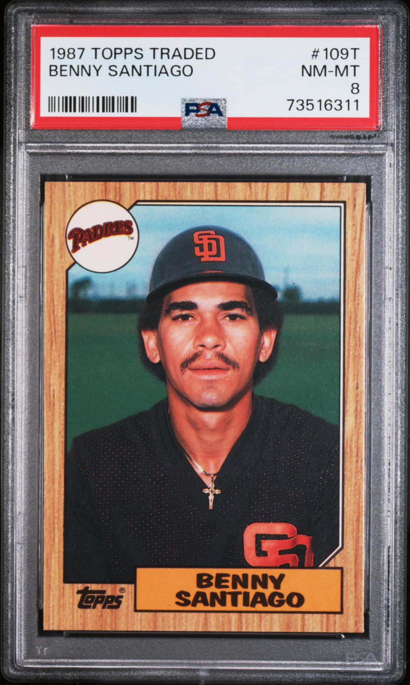 1987 Topps Traded Baseball Benny Santiago #109t Psa 8 73516311