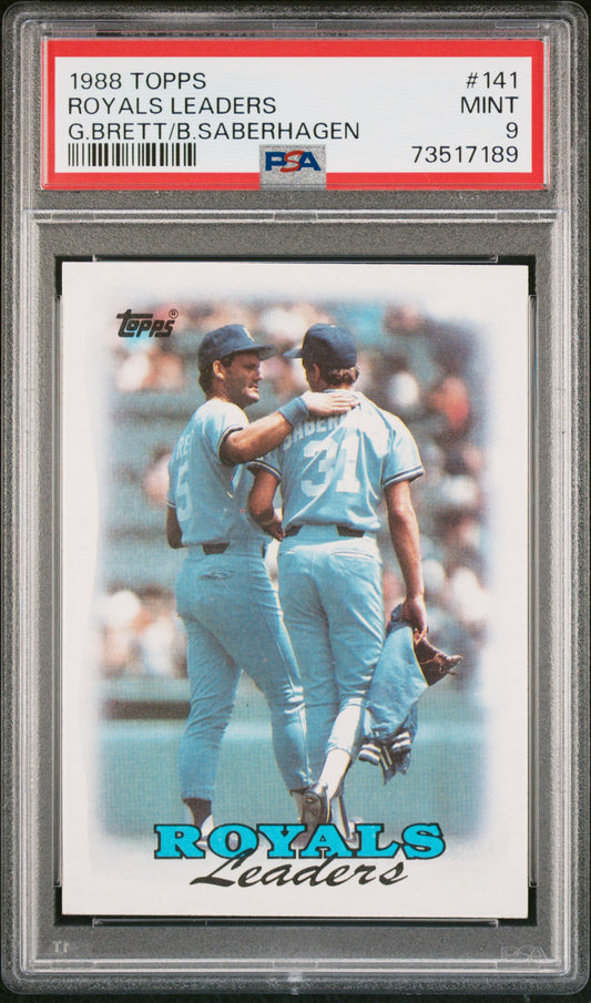 1988 Topps Baseball Royals Leaders #141 Psa 9 73517189