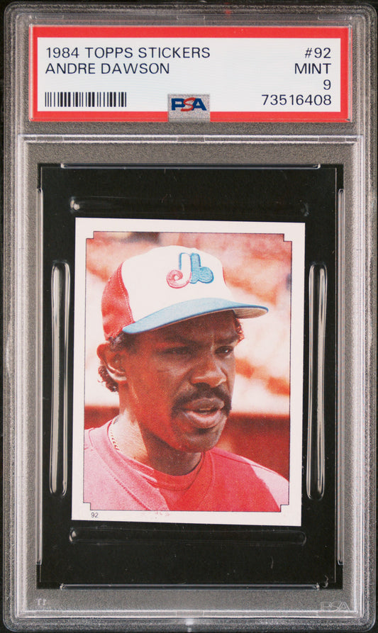 1984 Topps Stickers Baseball Andre Dawson #92 Psa 9 73516408