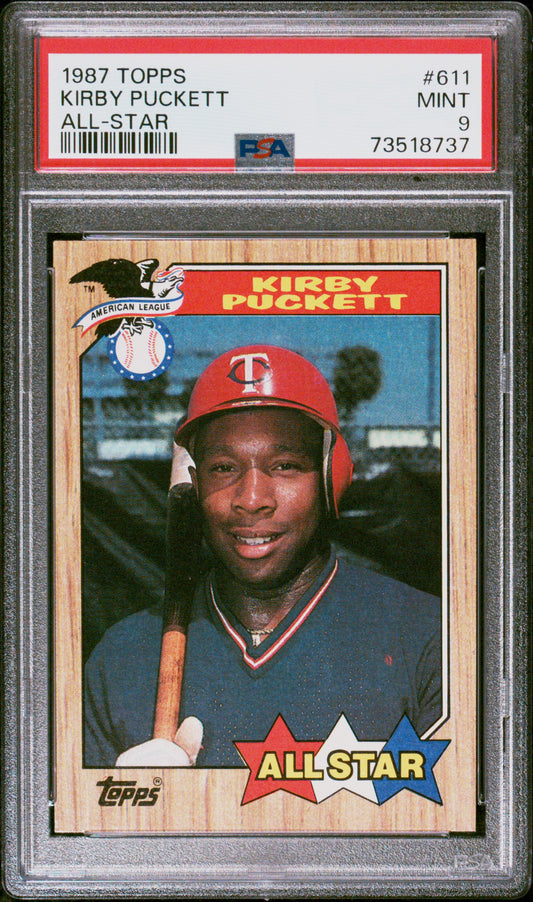 1987 Topps Baseball Kirby Puckett #611 Psa 9 73518737