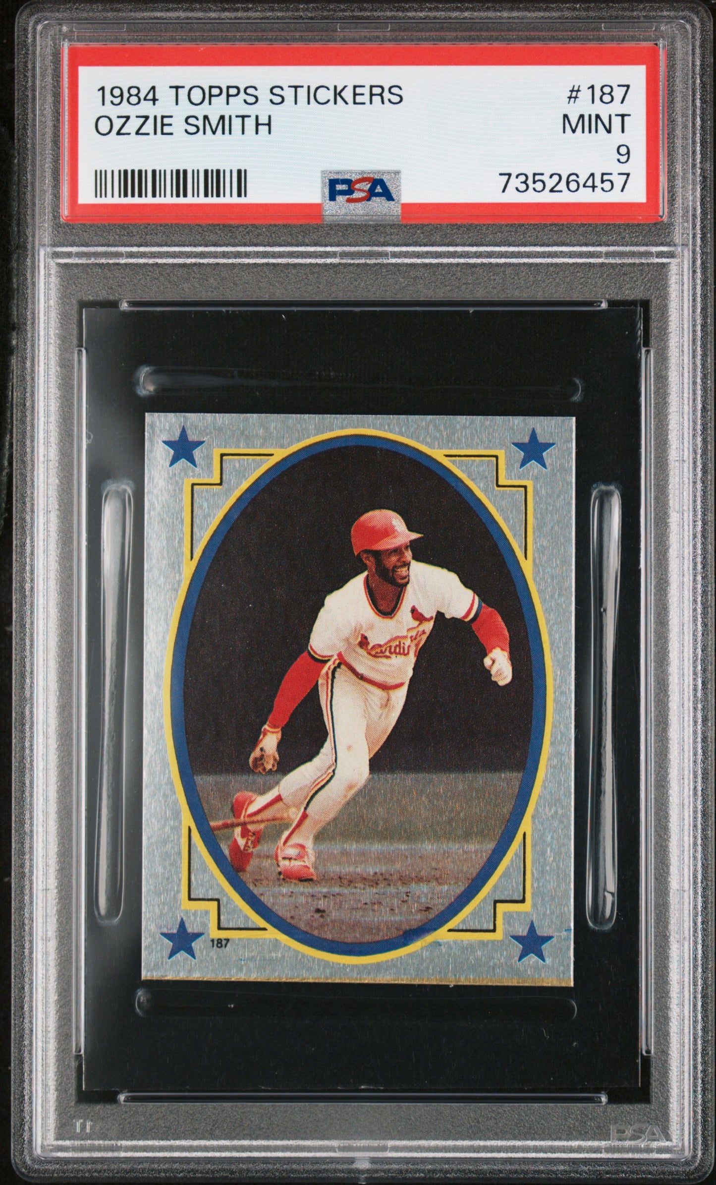 1984 Topps Stickers Baseball Ozzie Smith #187 Psa 9 73526457