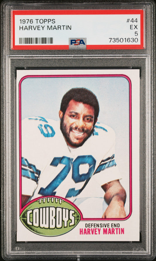 1976 Topps Football Harvey Martin #44 Psa 5 73501630