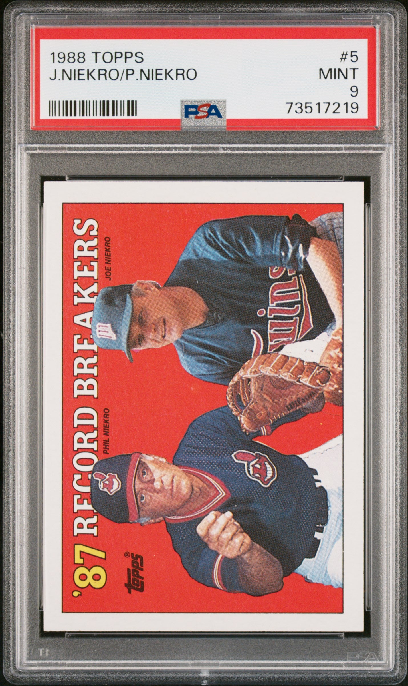 1988 Topps Baseball J/niekro/p/niekro #5 Psa 9 73517219