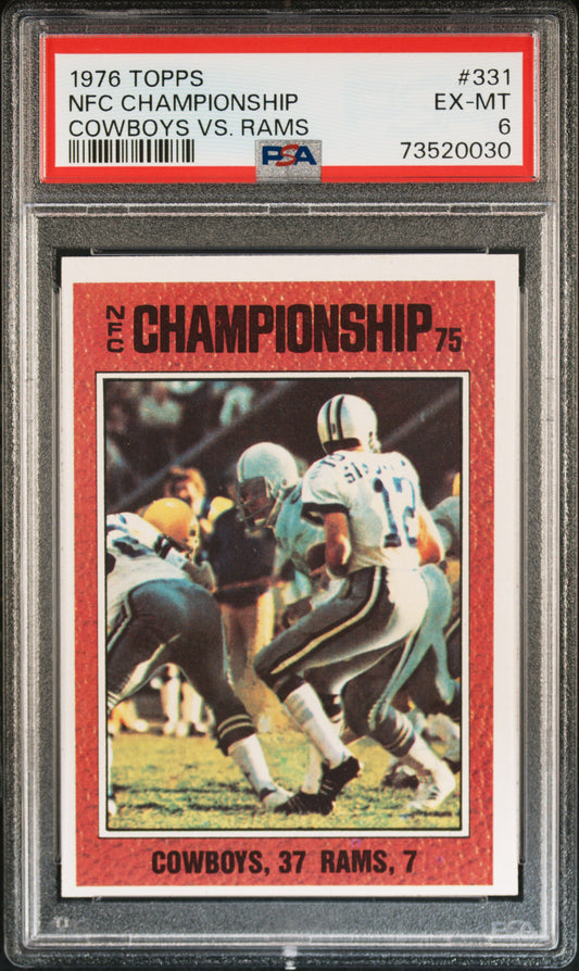 1976 Topps Football Nfc Championship #331 Psa 6 73520030