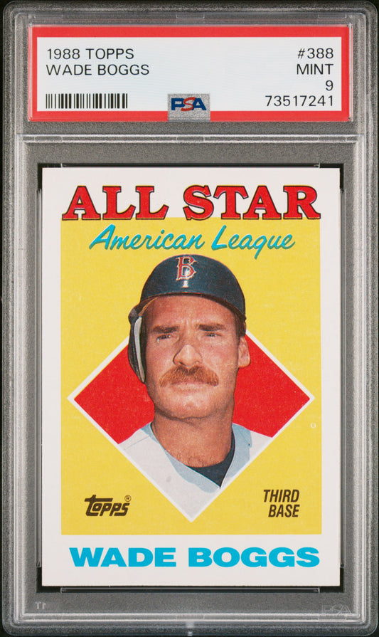 1988 Topps Baseball Wade Boggs #388 Psa 9 73517241