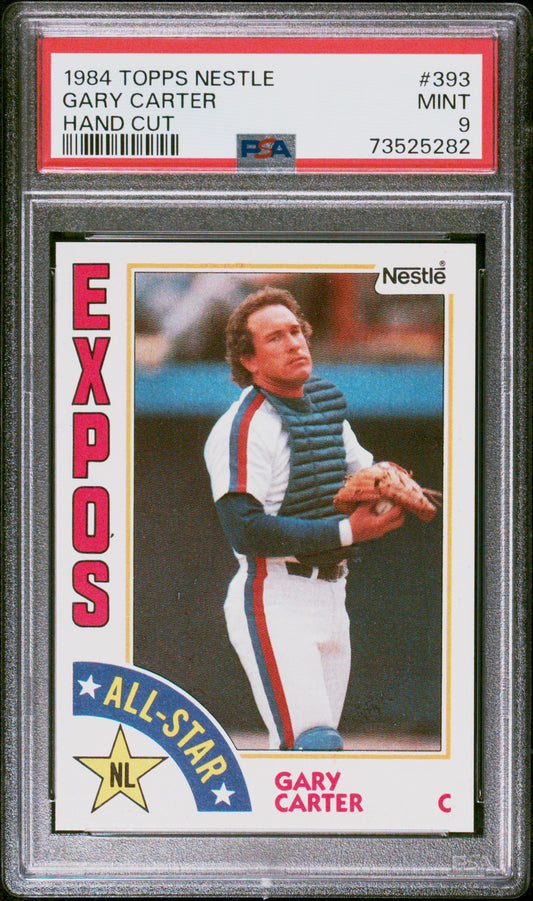 1984 Topps Nestle Hand Cut Baseball Gary Carter #393 Psa 9 73525282