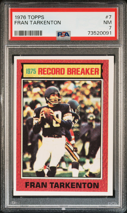 1976 Topps Football Fran Tarkenton #7 Psa 7 73520091