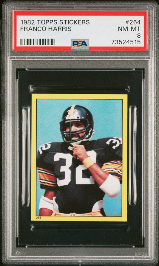 1982 Topps Stickers Football Franco Harris #264 Psa 8 73524515